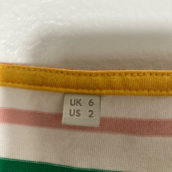 Boden Stripes ahead‎ of the rest Tee Sz Small Striped Crew Neck Cotton Casual - Picture 3 of 9